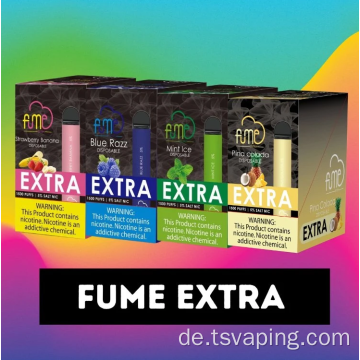 Schieben Sie extra heiße große Rauchrauch -Fume Vape 1500Puffs